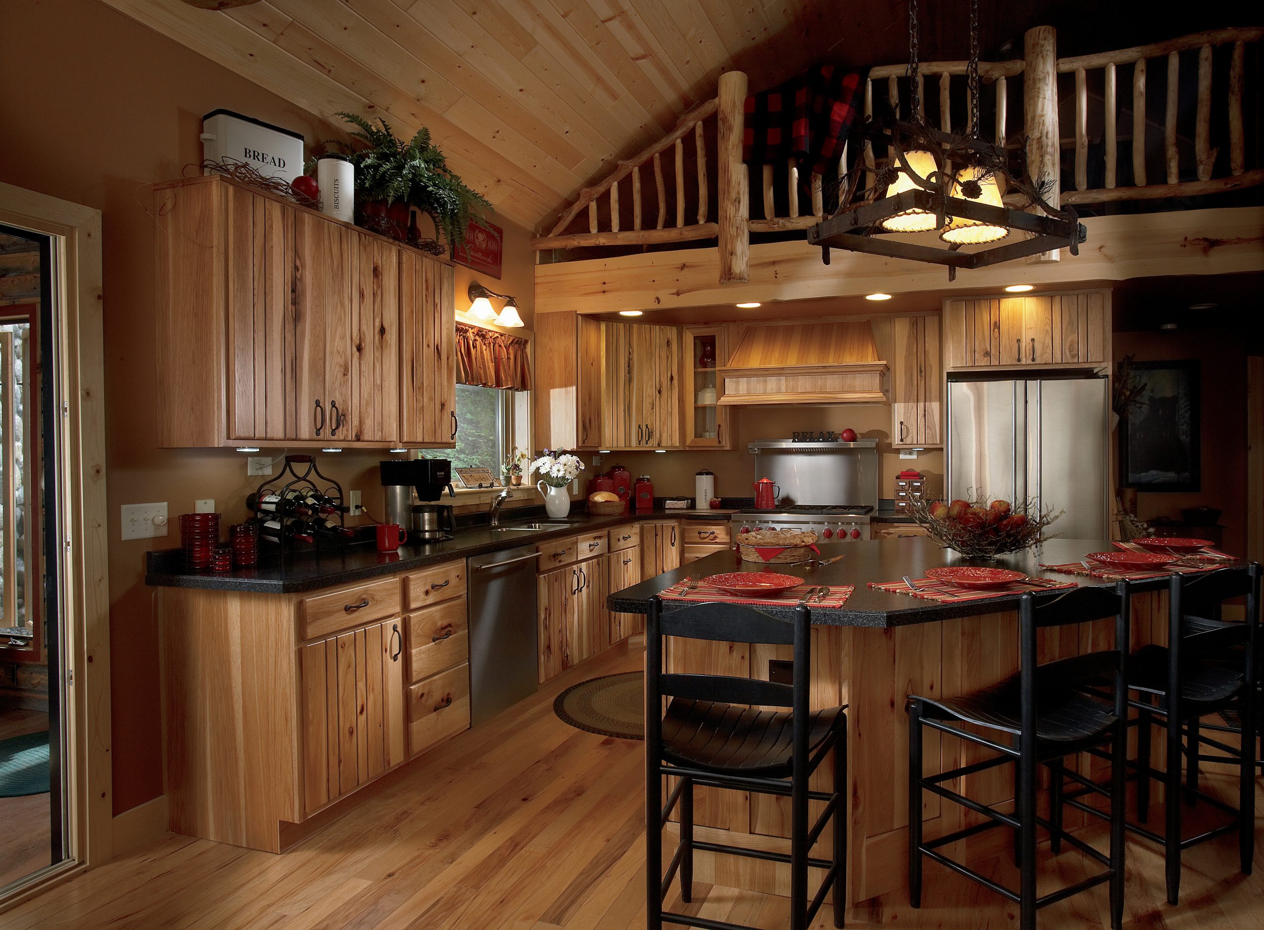 cabin kitchen free standing sink rustic